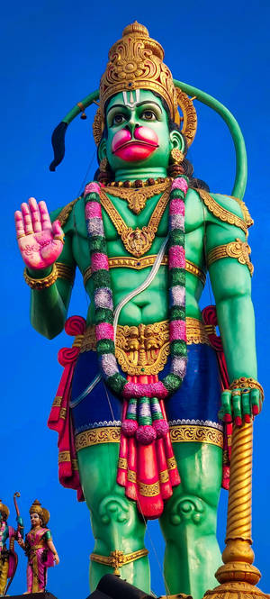 ভগবান হনুমান দৈত্যাকার সবুজ মূর্তি — Honor Magic V5 ওয়ালপেপার