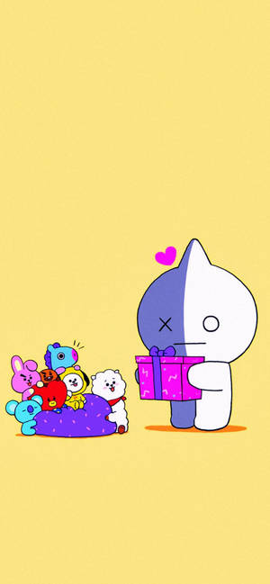 ভ্যান BT21 উপহার ওয়ালপেপার — আইফোন এক্সএস ম্যাক্স ওয়ালপেপার