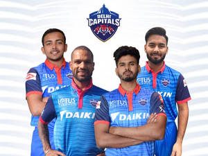 দিল্লি ক্যাপিটালস স্কোয়াড ওয়ালপেপার — ৪:৩ ওয়ালপেপার