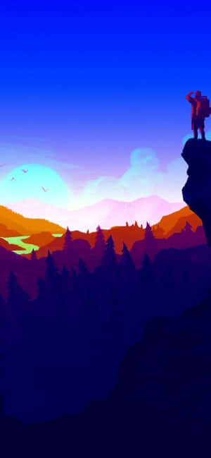 শীতল জ্বলজ্বলে নিয়ন তরঙ্গের আইফোন ব্যাকগ্রাউন্ড — কুল আইফোন ওয়ালপেপার