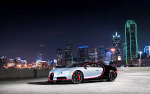 সাদা Bugatti Chiron 4k
