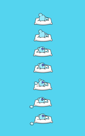 সুন্দর BT21 কোয়া ঘুমন্ত — গ্যালাক্সি ট্যাব S11 ওয়ালপেপার