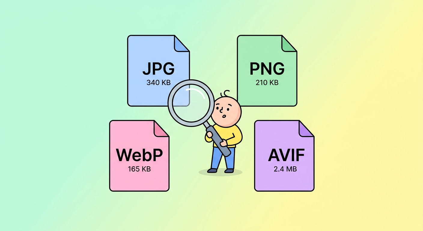 ইমেজ ফরম্যাট চিট শিট — JPG বনাম PNG বনাম WebP বনাম AVIF